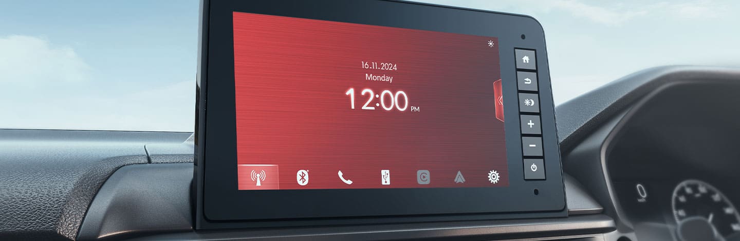 Honda Amaze touchscreen infotainment display