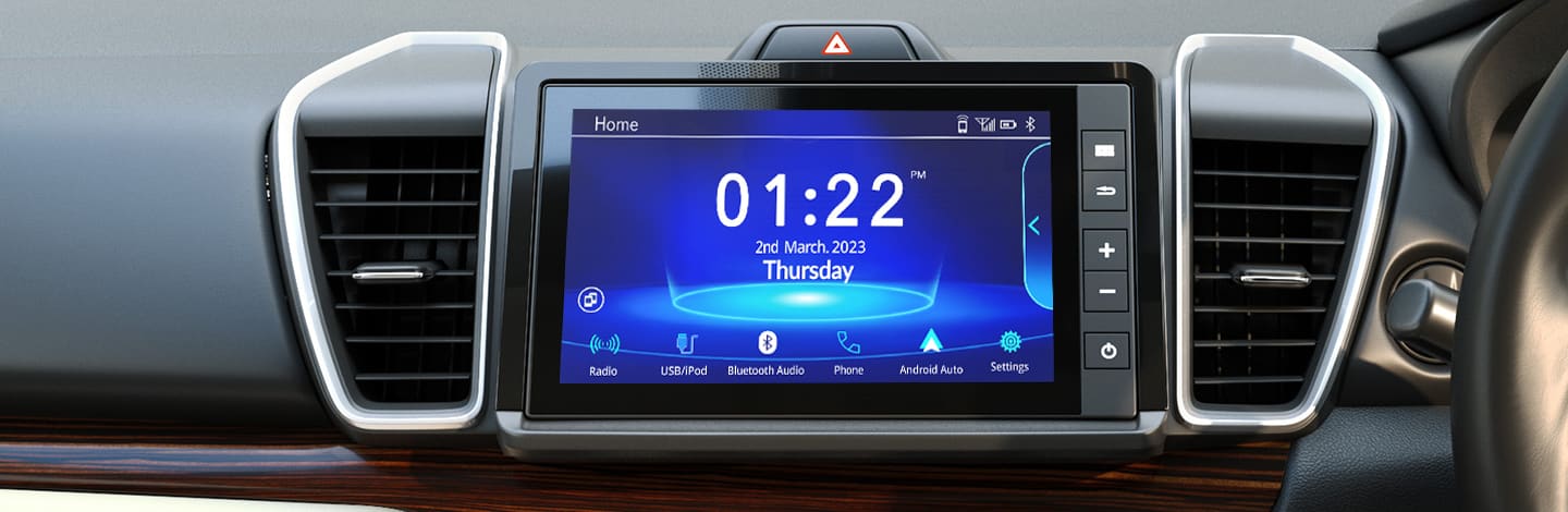 20.3 Cm Advanced Touchscreen display audio with new backgrounds and colours