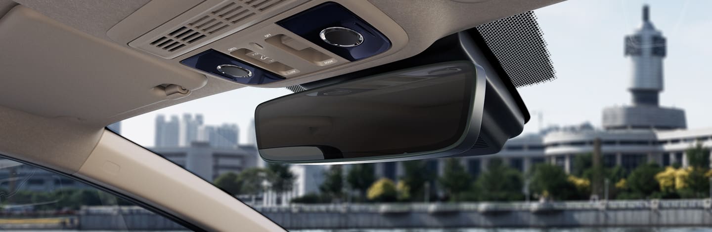 Auto dimming interior mirror frameless design
