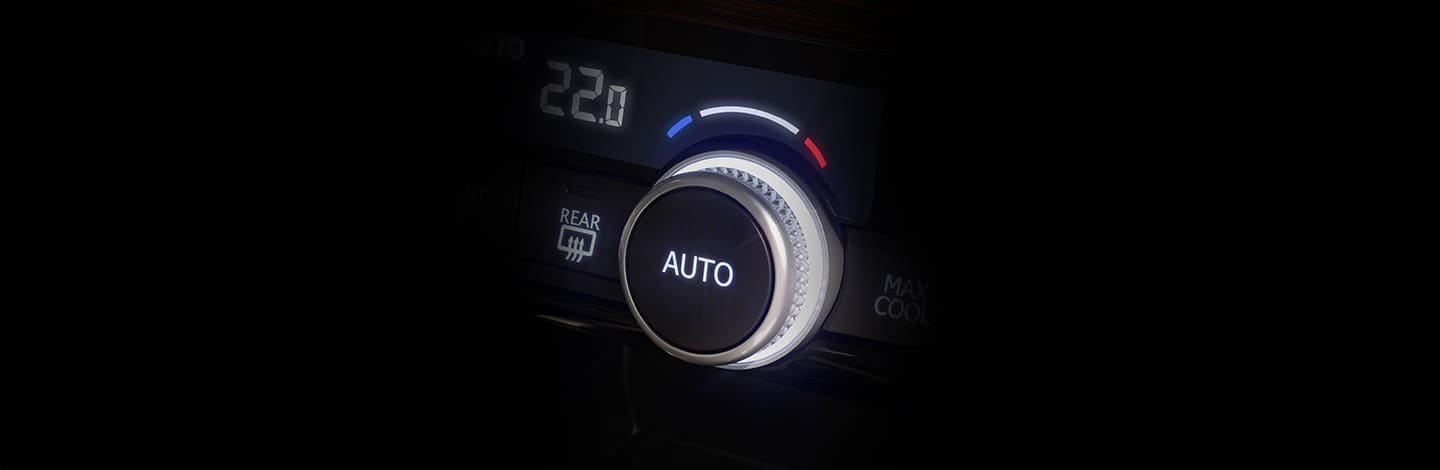 Click-feel AC dials with Temperature Dial Red/Blue Illumination