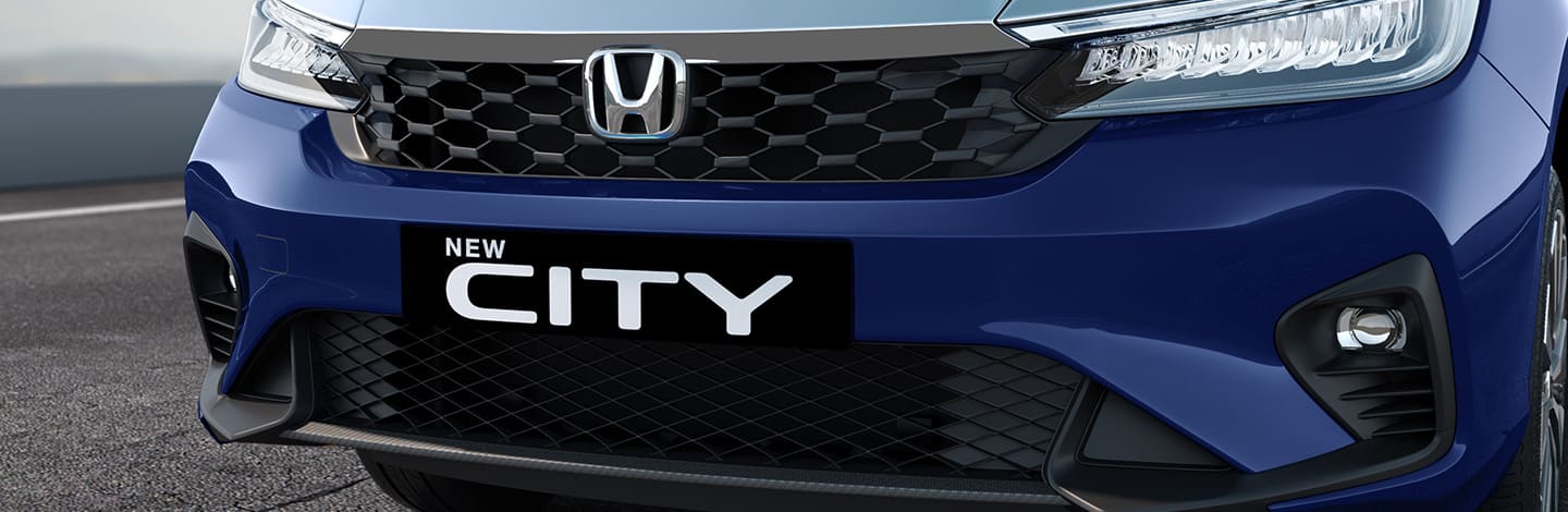 Sporty Diamond Chequered Front Grille & Carbon-Wrapped Front Bumper Lower