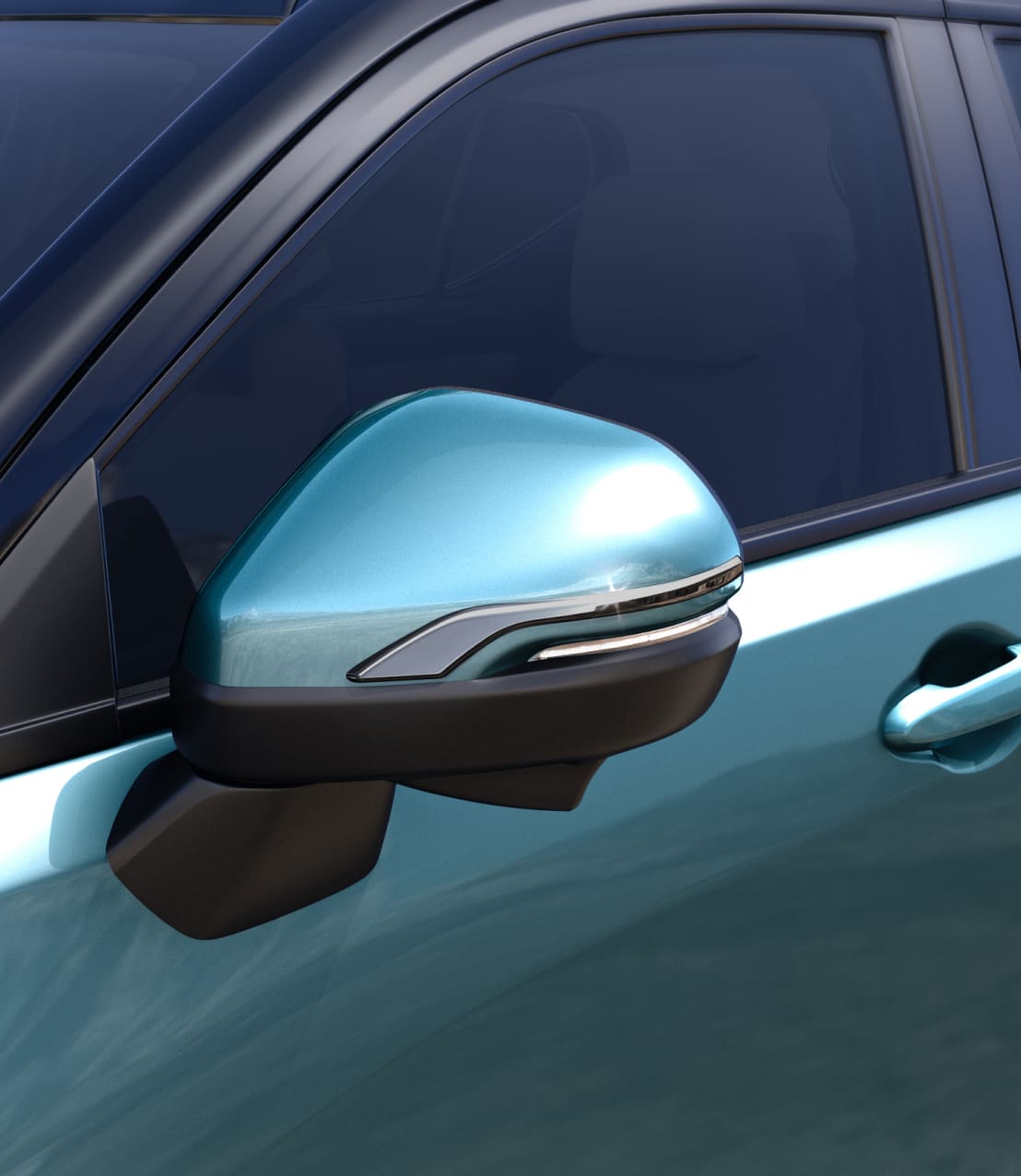 Door Mirror Garnish - Dark Chrome