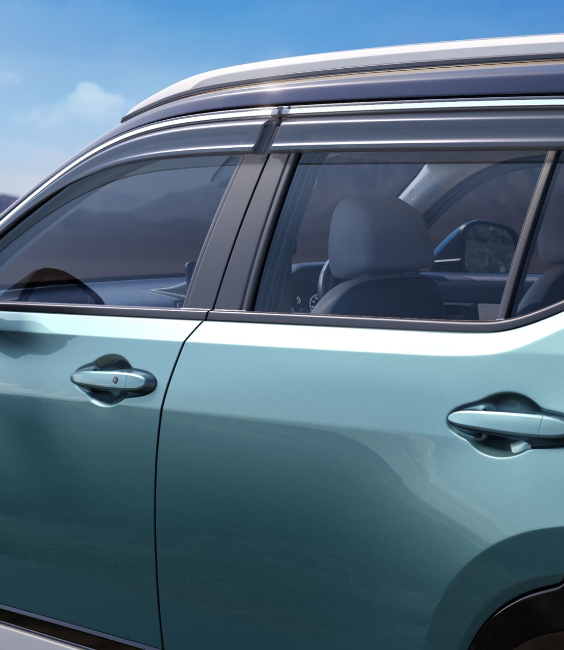 Door Visor with Chrome