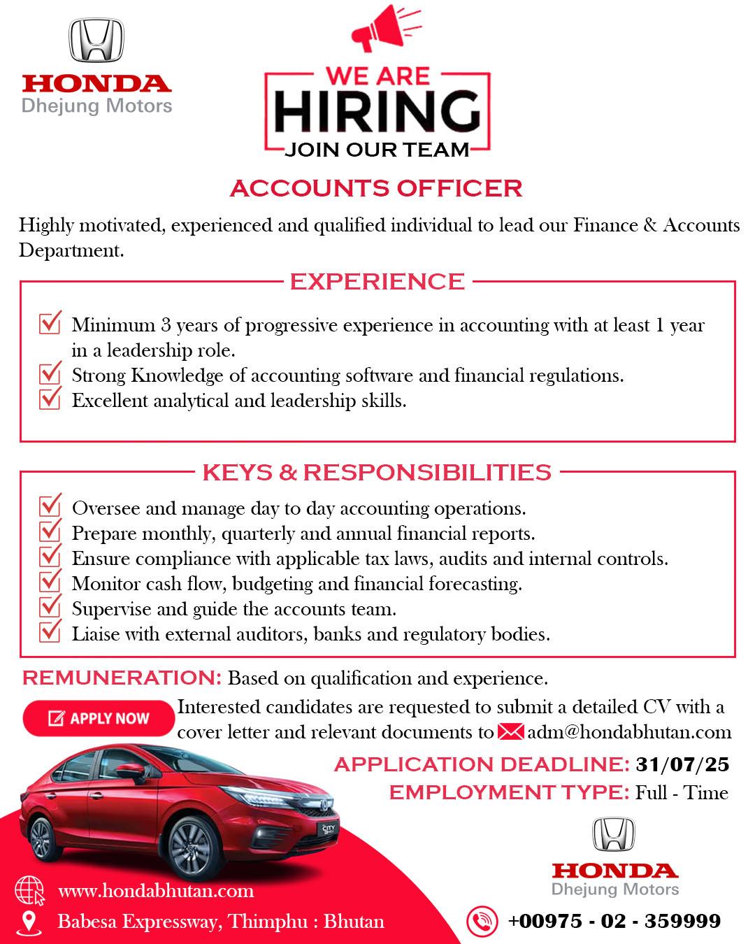 JOB VACANCY ANNOUNCEMENT